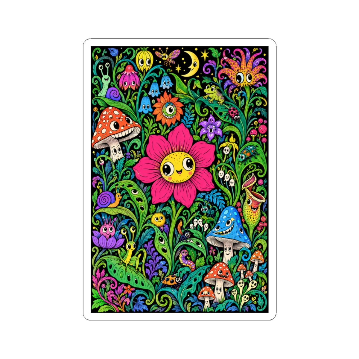 Midnight Garden — Kiss-Cut Sticker