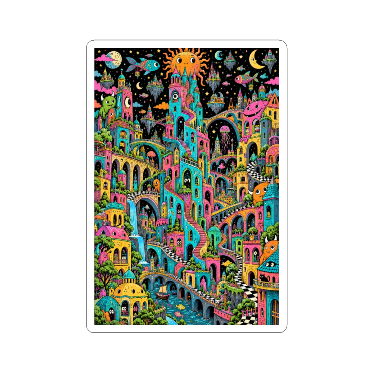 Dream City — Kiss-Cut Sticker