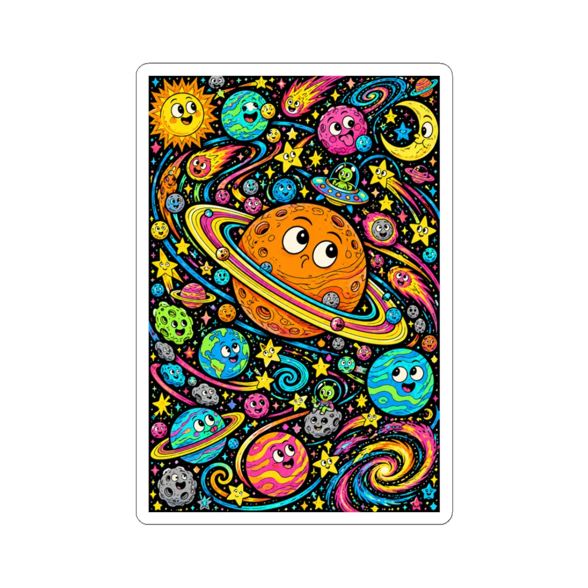 Cosmic Playground — Kiss-Cut Sticker